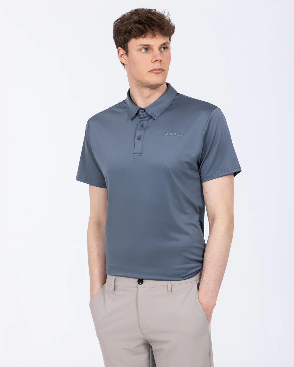 Parell Active Tall Golf Polo Shirt (titanium blue) - Image 6
