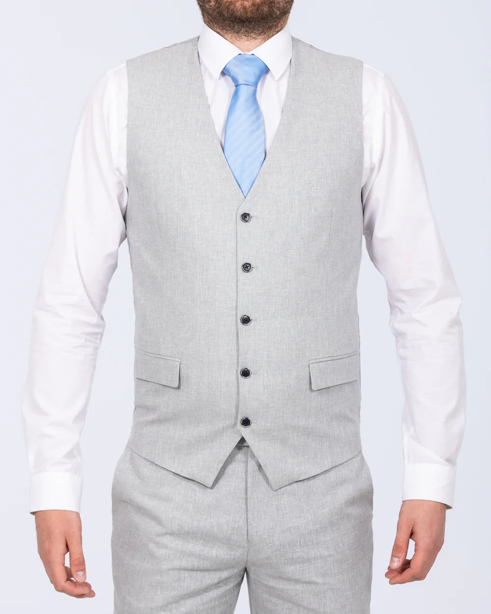 Skopes Tuscany Slim Fit Tall Linen Blend Suit (silver) - Image 11
